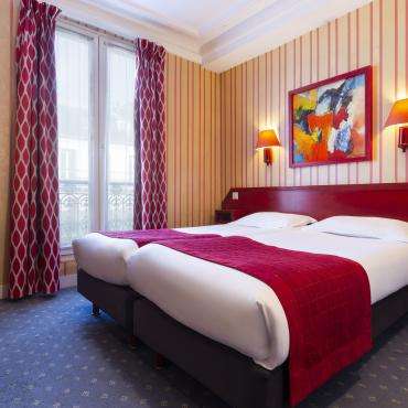 Masion du Pré - Chambre double à lits jumeaux - Copyright Arnaud Laplanche